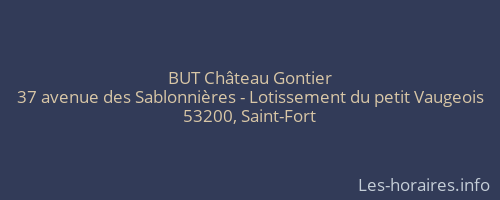 BUT Château Gontier