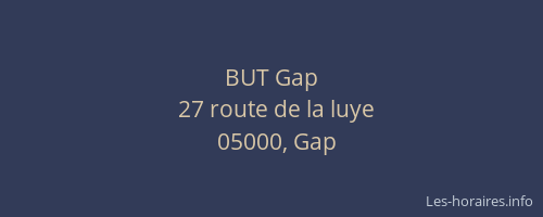 BUT Gap