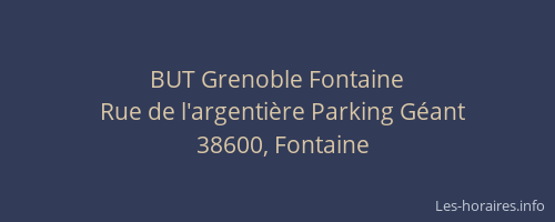 BUT Grenoble Fontaine