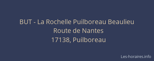 BUT - La Rochelle Puilboreau Beaulieu