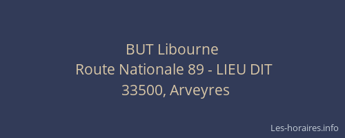 BUT Libourne