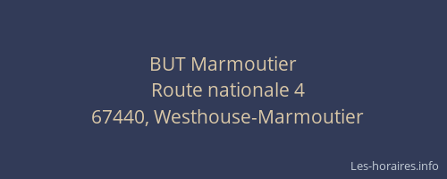 BUT Marmoutier