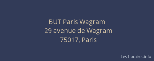 BUT Paris Wagram