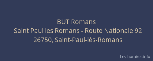 BUT Romans