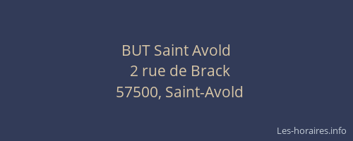 BUT Saint Avold