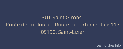 BUT Saint Girons