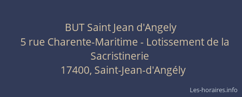 BUT Saint Jean d'Angely