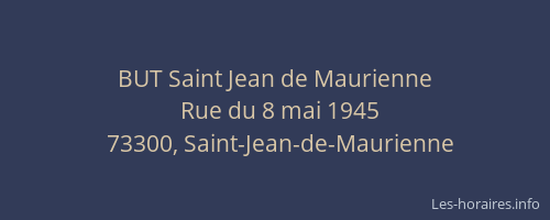 BUT Saint Jean de Maurienne
