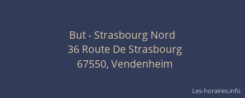 But - Strasbourg Nord