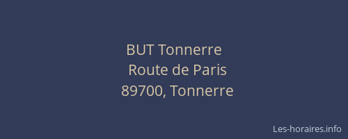 BUT Tonnerre