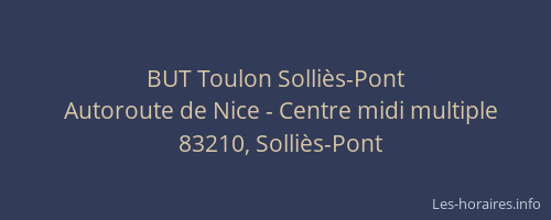 BUT Toulon Solliès-Pont