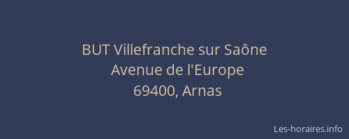 BUT Villefranche sur Saône