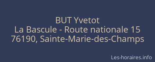 BUT Yvetot