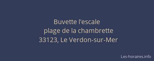 Buvette l'escale