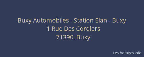 Buxy Automobiles - Station Elan - Buxy