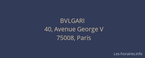 BVLGARI