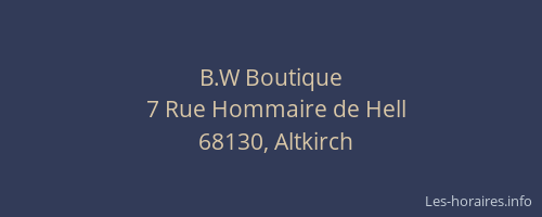 B.W Boutique