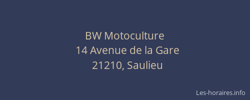 BW Motoculture