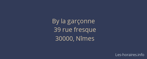 By la garçonne