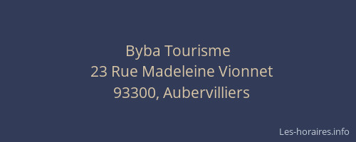 Byba Tourisme