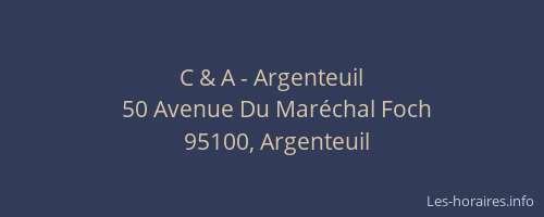 C & A - Argenteuil
