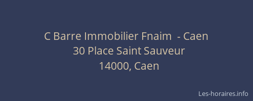 C Barre Immobilier Fnaim  - Caen