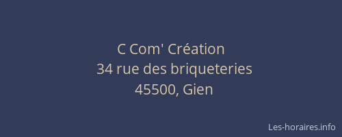 C Com' Cr&eacute;ation