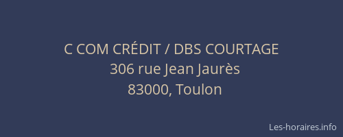 C COM CRÉDIT / DBS COURTAGE