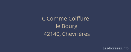 C Comme Coiffure