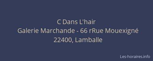 C Dans L'hair