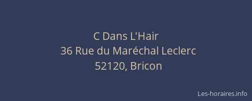 C Dans L'Hair