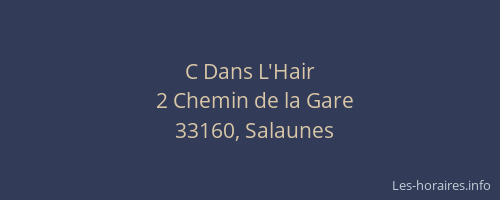 C Dans L'Hair