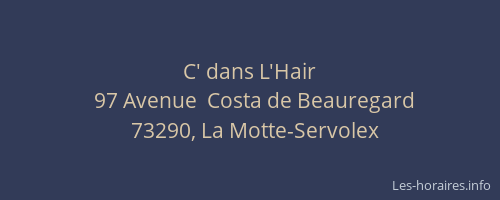C' dans L'Hair