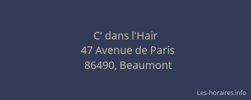 C' dans l'Hair