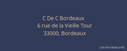 C De C Bordeaux