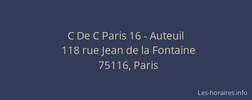 C De C Paris 16 - Auteuil