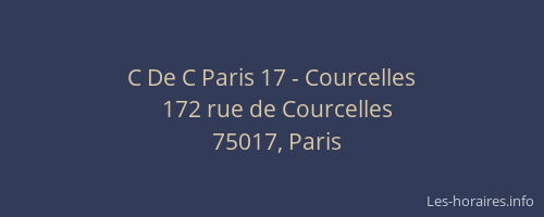 C De C Paris 17 - Courcelles