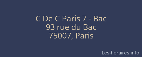 C De C Paris 7 - Bac