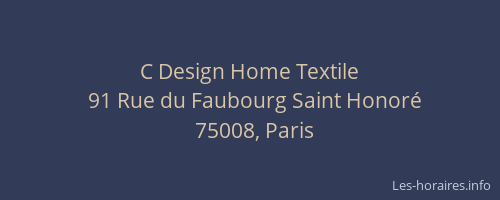 C Design Home Textile
