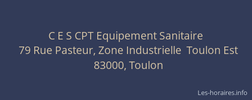C E S CPT Equipement Sanitaire