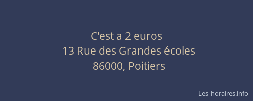 C'est a 2 euros