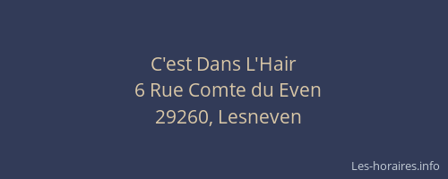 C'est Dans L'Hair