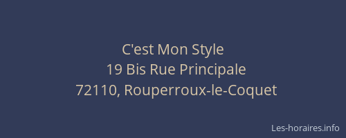 C'est Mon Style