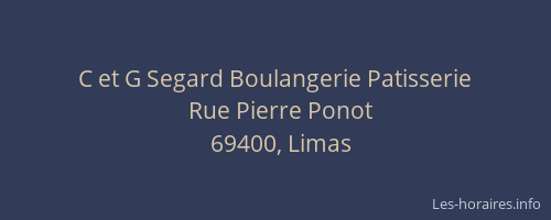 C et G Segard Boulangerie Patisserie