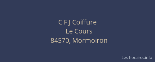 C F J Coiffure