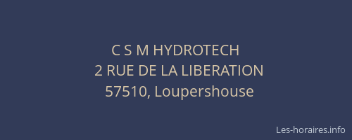 C S M HYDROTECH