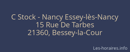 C Stock - Nancy Essey-lès-Nancy