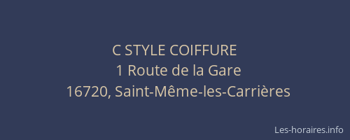 C STYLE COIFFURE