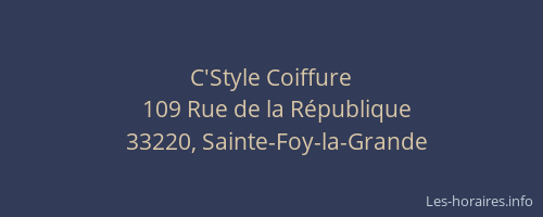 C'Style Coiffure