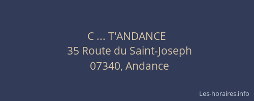 C ... T'ANDANCE
